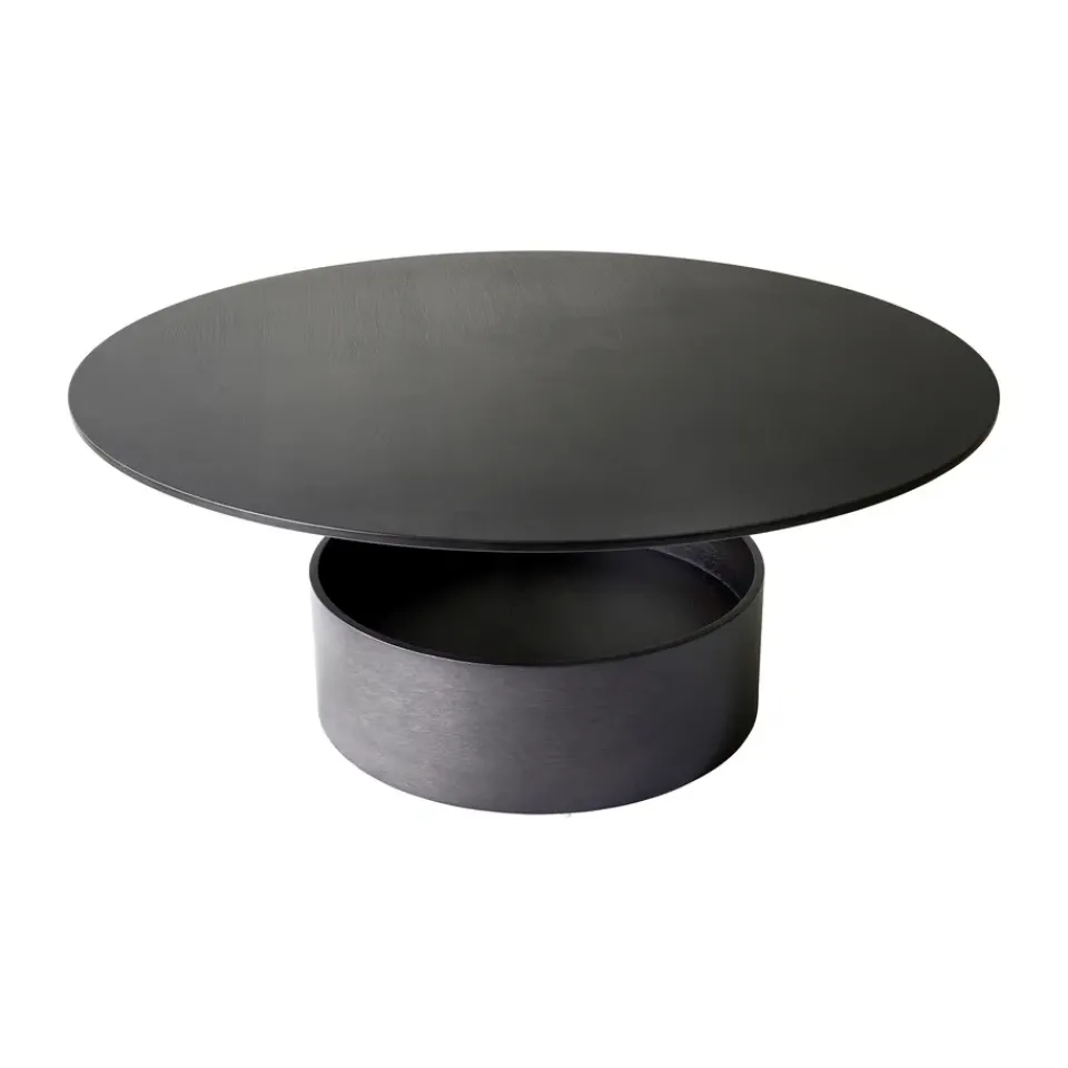 Mesa de centro Parasol L Ø90 cm, Dark stained oak*Maze Hot