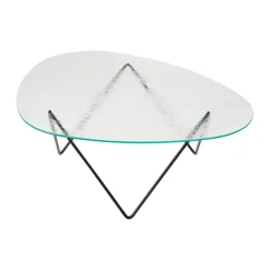 Mesa de centro Pedrera, semimate - vidrio estructurado transparente*GUBI Discount