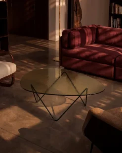 Mesa de centro Pedrera, semimate - vidrio estructurado transparente*GUBI Discount
