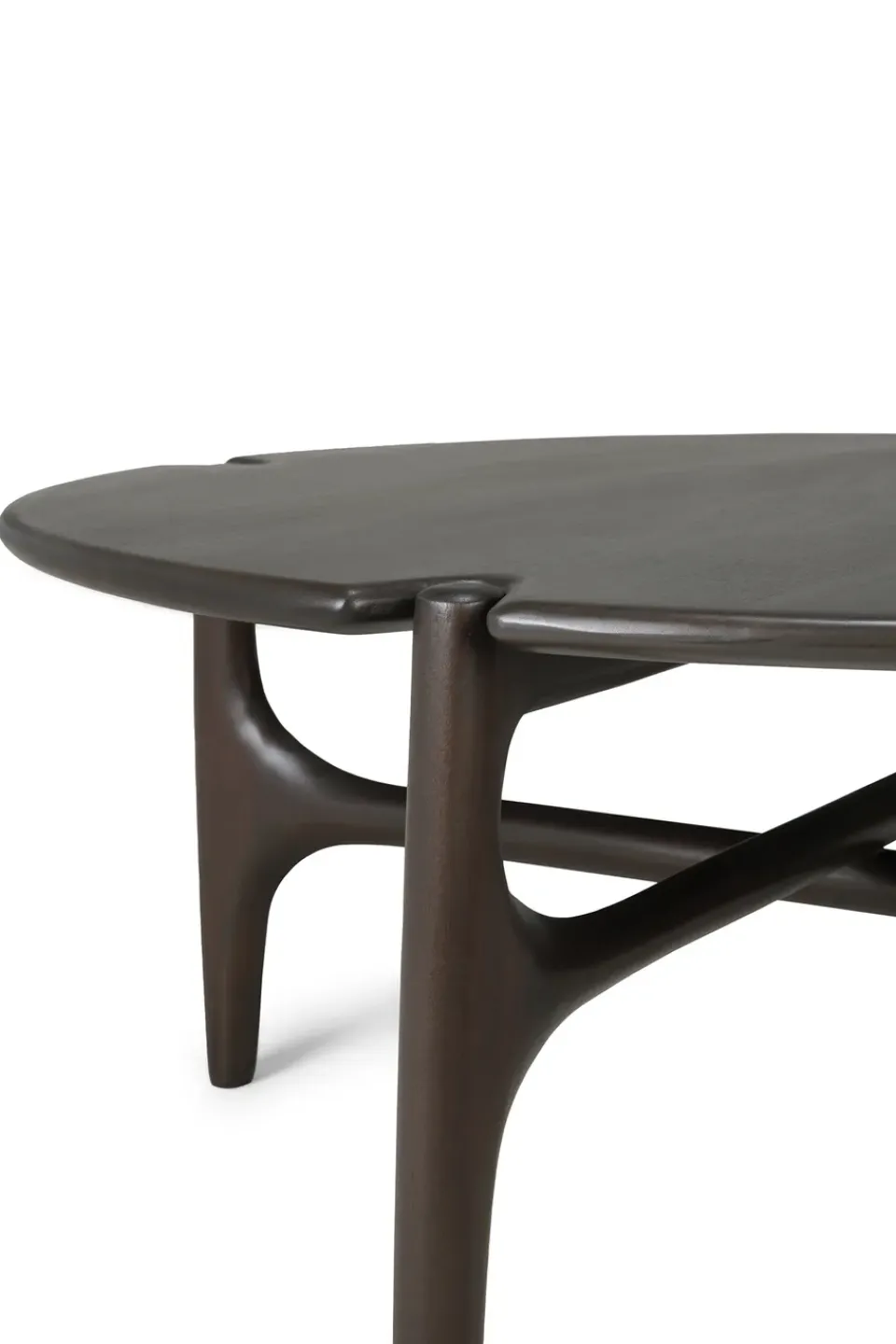 Mesa de centro PI Ø80 cm, Lackad mahogny*Ethnicraft Online