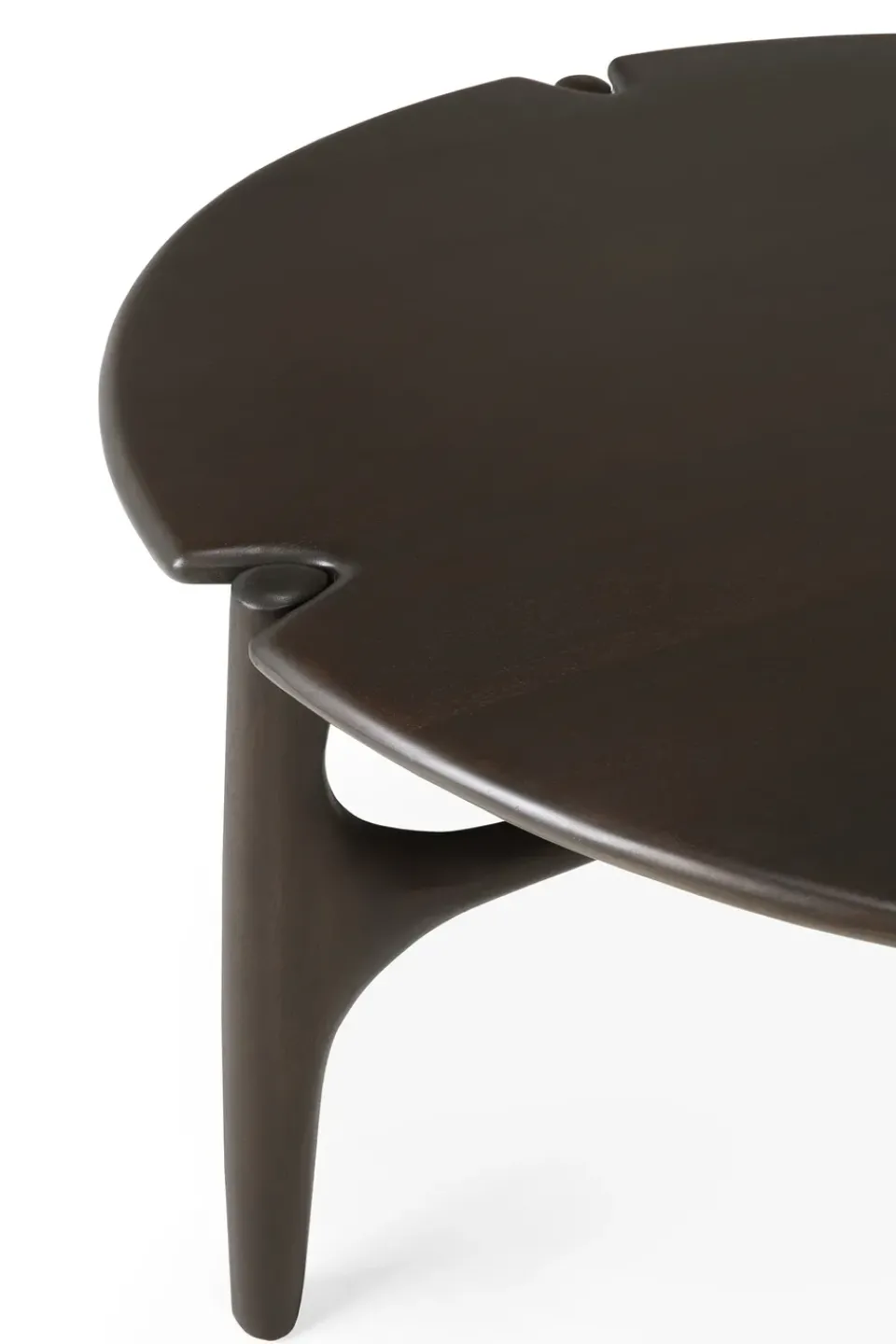 Mesa de centro PI Ø80 cm, Lackad mahogny*Ethnicraft Online