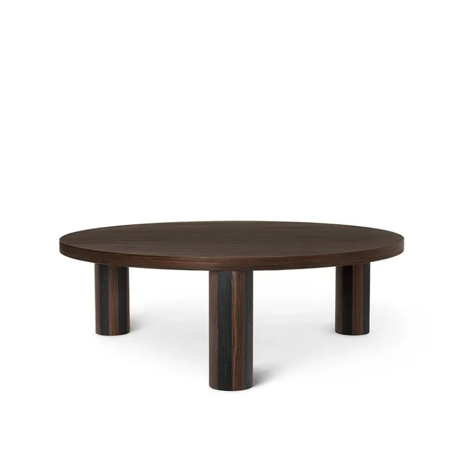 Mesa de centro Post, Oak smoked, large, lines*Ferm Living Hot
