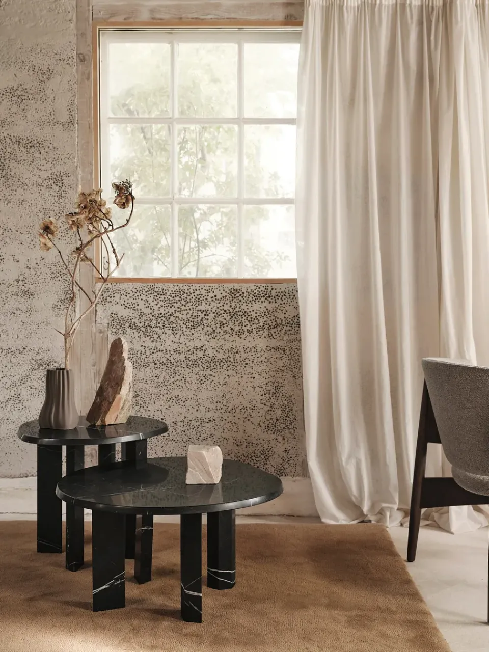 Mesa de centro Taula Ø67x35 cm, Black*Ferm Living Sale