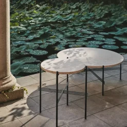 Mesa de centro TS Outdoor, travertin-negro*GUBI Clearance