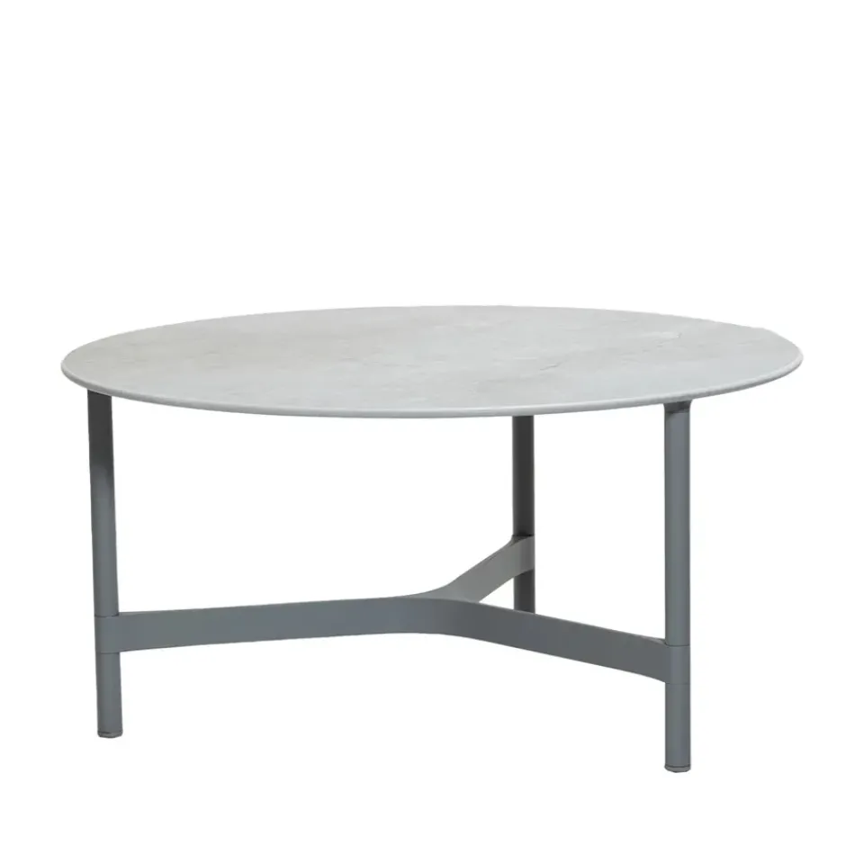Mesa de centro Twist large Ø90 cm, Fossil grey-light grey*Cane-line New
