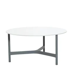 Mesa de centro Twist large Ø90 cm, White-light grey*Cane-line Online