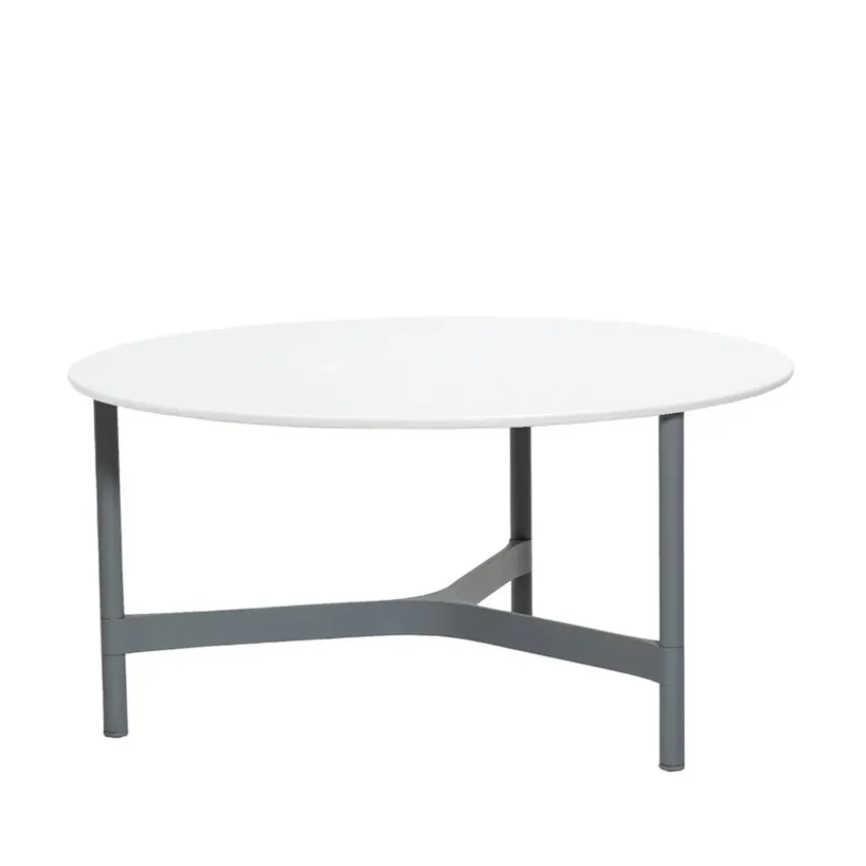 Mesa de centro Twist large Ø90 cm, White-light grey*Cane-line Online