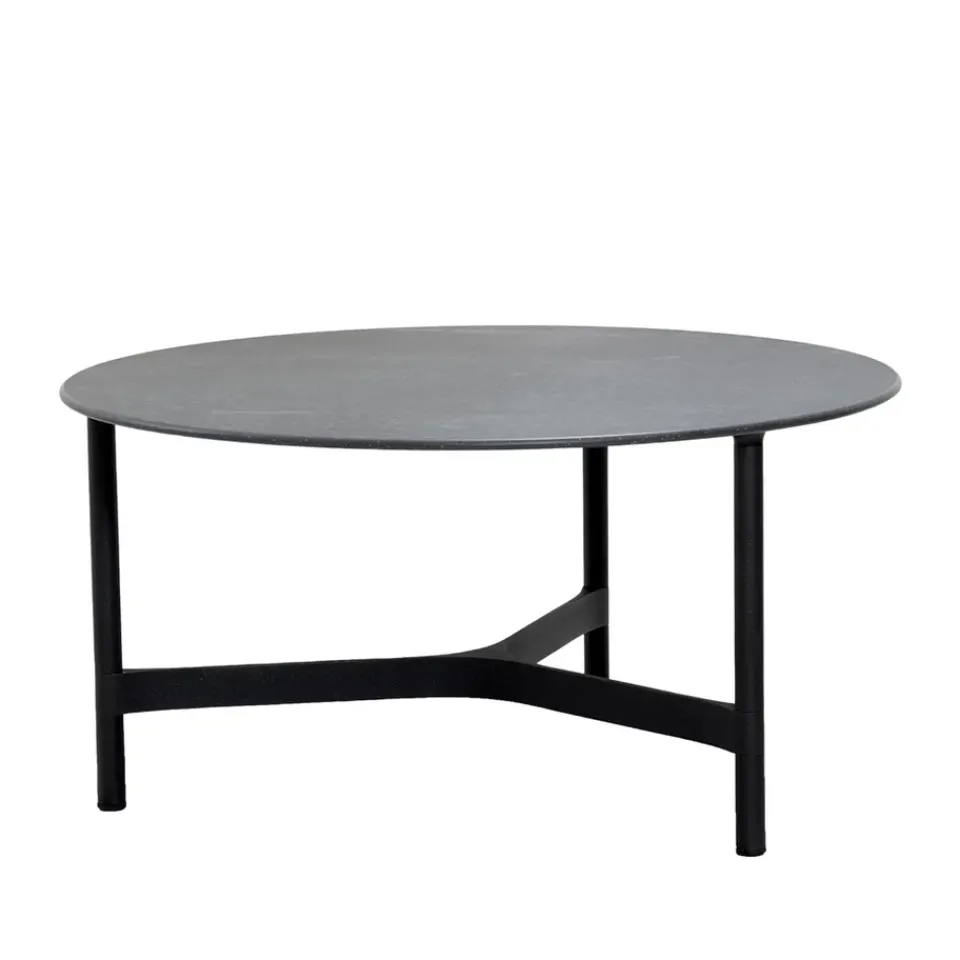 Mesa de centro Twist large Ø90 cm, Fossil black-lava grey*Cane-line New