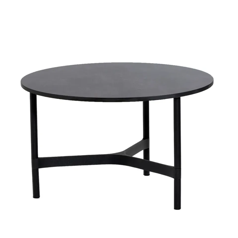 Mesa de centro Twist medium Ø70 cm, Dark grey-lava grey*Cane-line Best