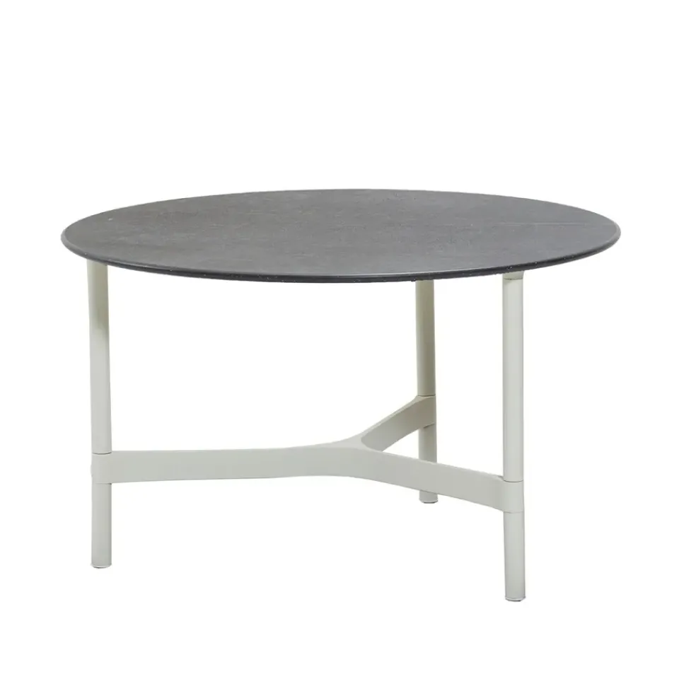 Mesa de centro Twist medium Ø70 cm, Fossil black-white*Cane-line New