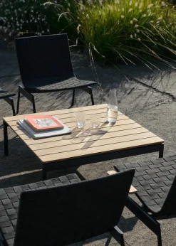 Mesa de centro Ville Outdoor AV50, Warm black-teak*&Tradition Best