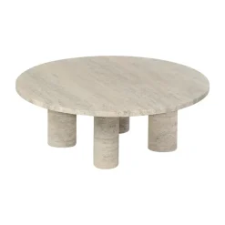 Mesa de centro Volos L, Ø75 cm, Travertino*Blomus Sale