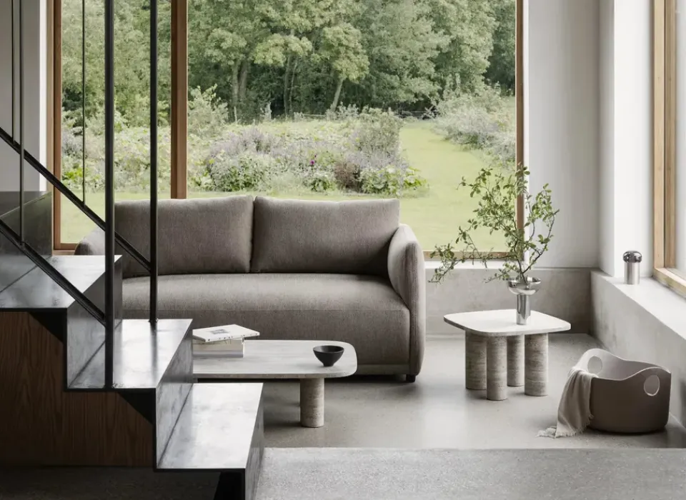 Mesa de centro Volos L, 100x70 cm, Travertino*Blomus
