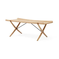 Mesa de centro X HM13 61x120 cm, Lacquered oak-walnut inserts*&Tradition Sale