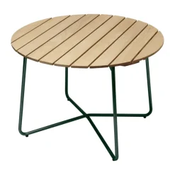 Mesa de comedor 9A, Pino aceitado-verde, Ø100 cm*Grythyttan Stålmöbler Sale