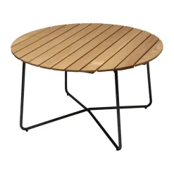 Mesa de comedor 9A, Roble aceitado-negro, Ø120 cm*Grythyttan Stålmöbler