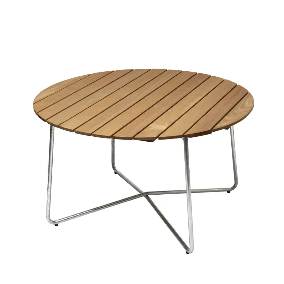 Mesa de comedor 9A, Roble aceitado Ø120 cm*Grythyttan Stålmöbler Online