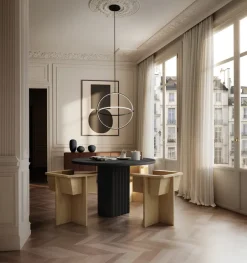 Mesa de comedor Arc Ø120 cm, Coffee black roble*101 Copenhagen Online