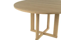 Mesa de comedor Arv ⌀130 cm, Roble blanqueado con acabado mate*Mavis Discount