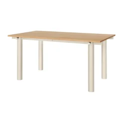 Mesa de comedor Atura, Light cashmere-chapado de roble, 90x160 cm*Ferm Living