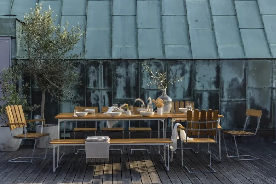 Mesa de comedor B31, Roble aceitado - estructura galvanizada en caliente*Grythyttan Stålmöbler Sale
