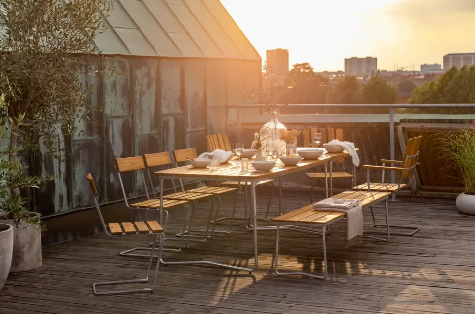 Mesa de comedor B31, Roble aceitado - estructura galvanizada en caliente*Grythyttan Stålmöbler Sale