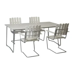 Mesa de comedor B31, Roble lacado -galvanizado en caliente*Grythyttan Stålmöbler Online