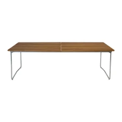 Mesa de comedor B31, Teca sin tratar - patas galvanizadas*Grythyttan Stålmöbler Online