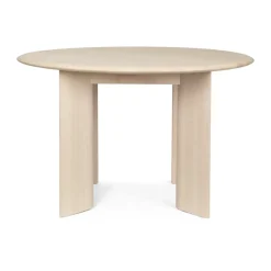 Mesa de comedor Bevel Ø117 cm, Haya blanca aceitada*Ferm Living Sale