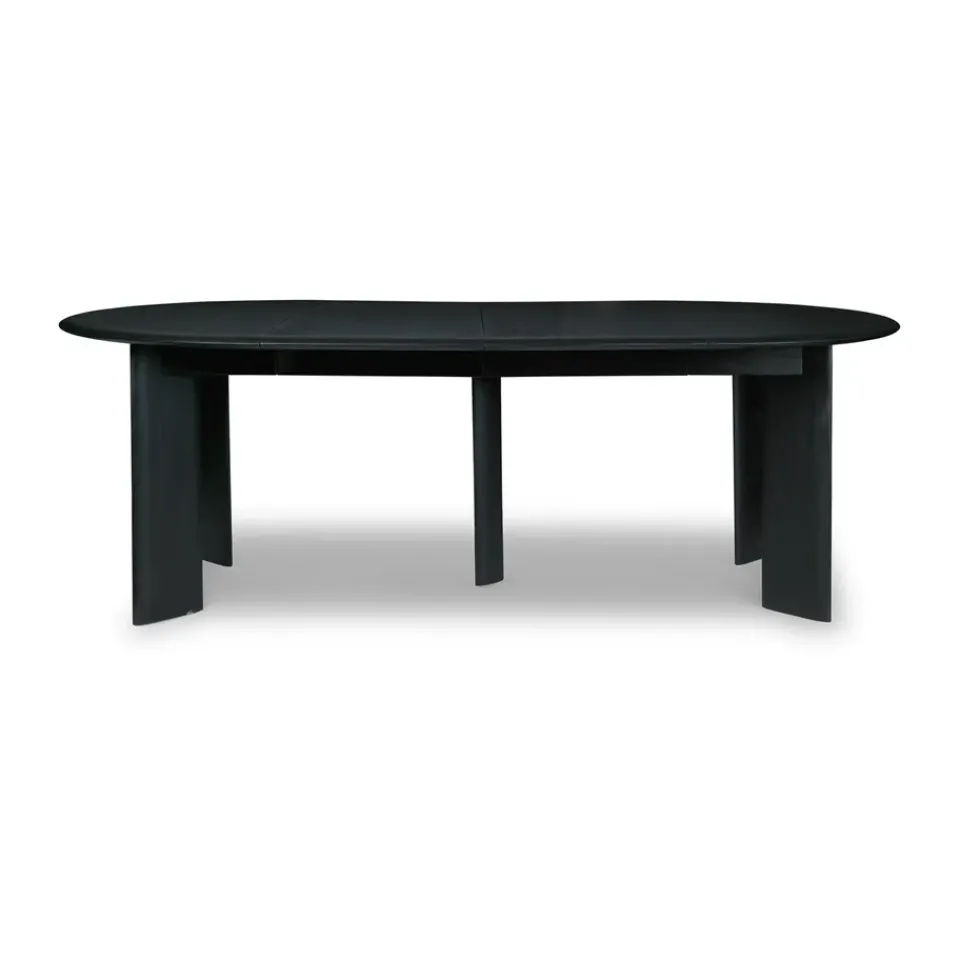 Mesa de comedor Bevel Extendable, Haya negra aceitada, incluye 2 hoja de extensión*Ferm Living Sale