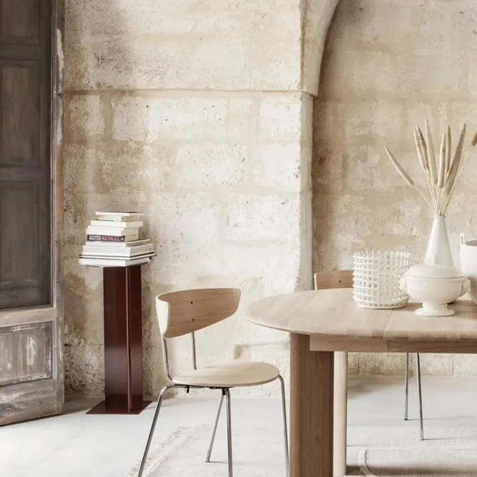 Mesa de comedor Bevel Extendable, Roble blanco aceitado, incluye 2 hoja de extensión*Ferm Living Best