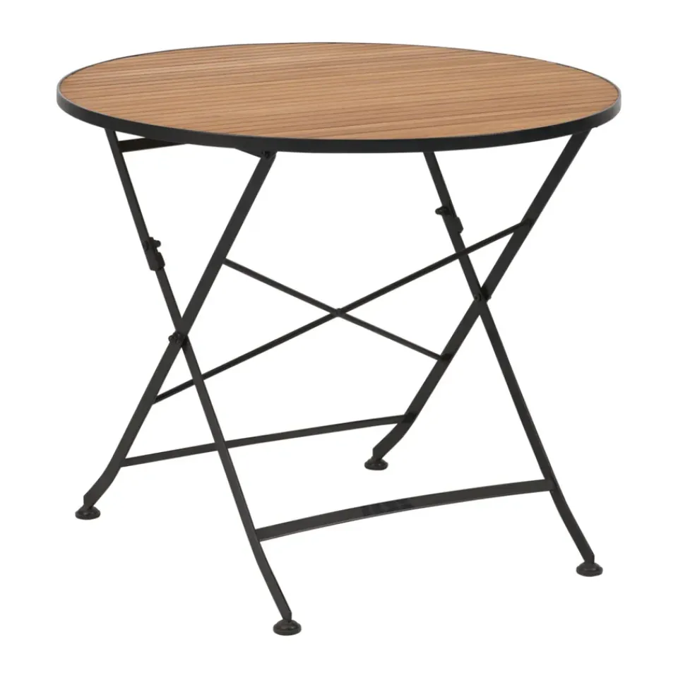 Mesa de comedor Brewer, Negro-teca, Ø85 cm*Brafab Clearance