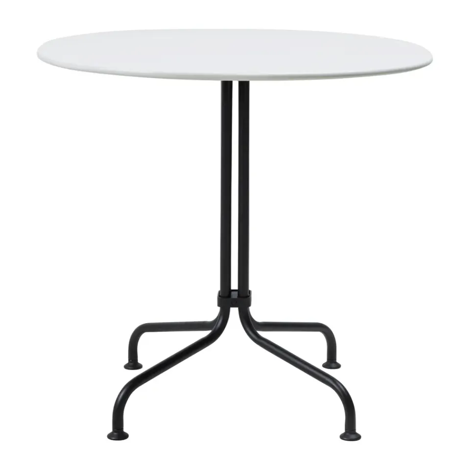 Mesa de comedor Carmel Bistro 75x75 cm, Clam white-black semi matt*GUBI Best