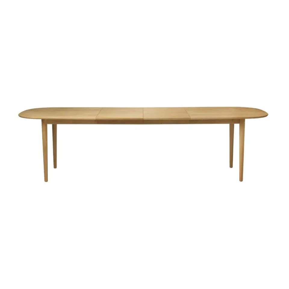 Mesa de comedor C63E2TIL con 2 tableros extensibles, Oak nature oiled*FDB Møbler Clearance