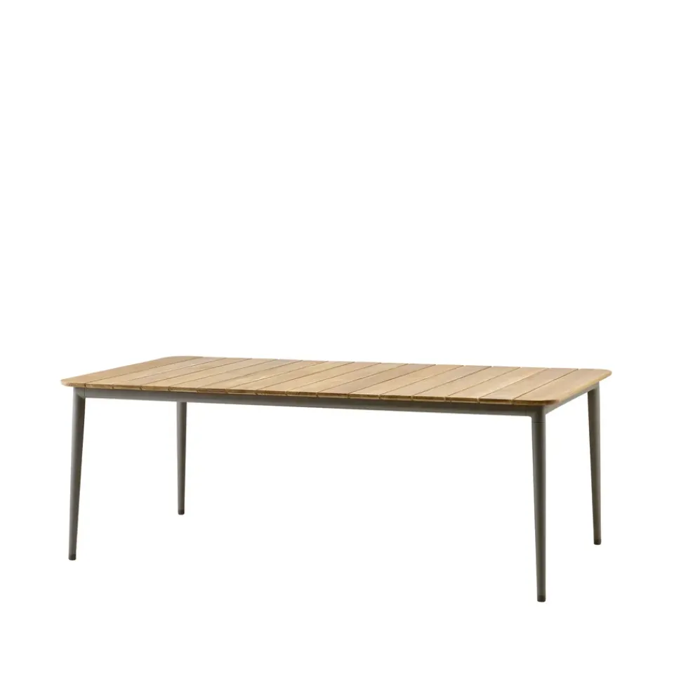 Mesa de comedor Core teca 210x100x74 cm, Soprte taupe*Cane-line Sale