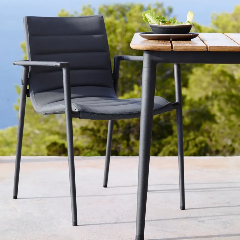Mesa de comedor Core teca 210x100x74 cm, Soprte taupe*Cane-line Sale