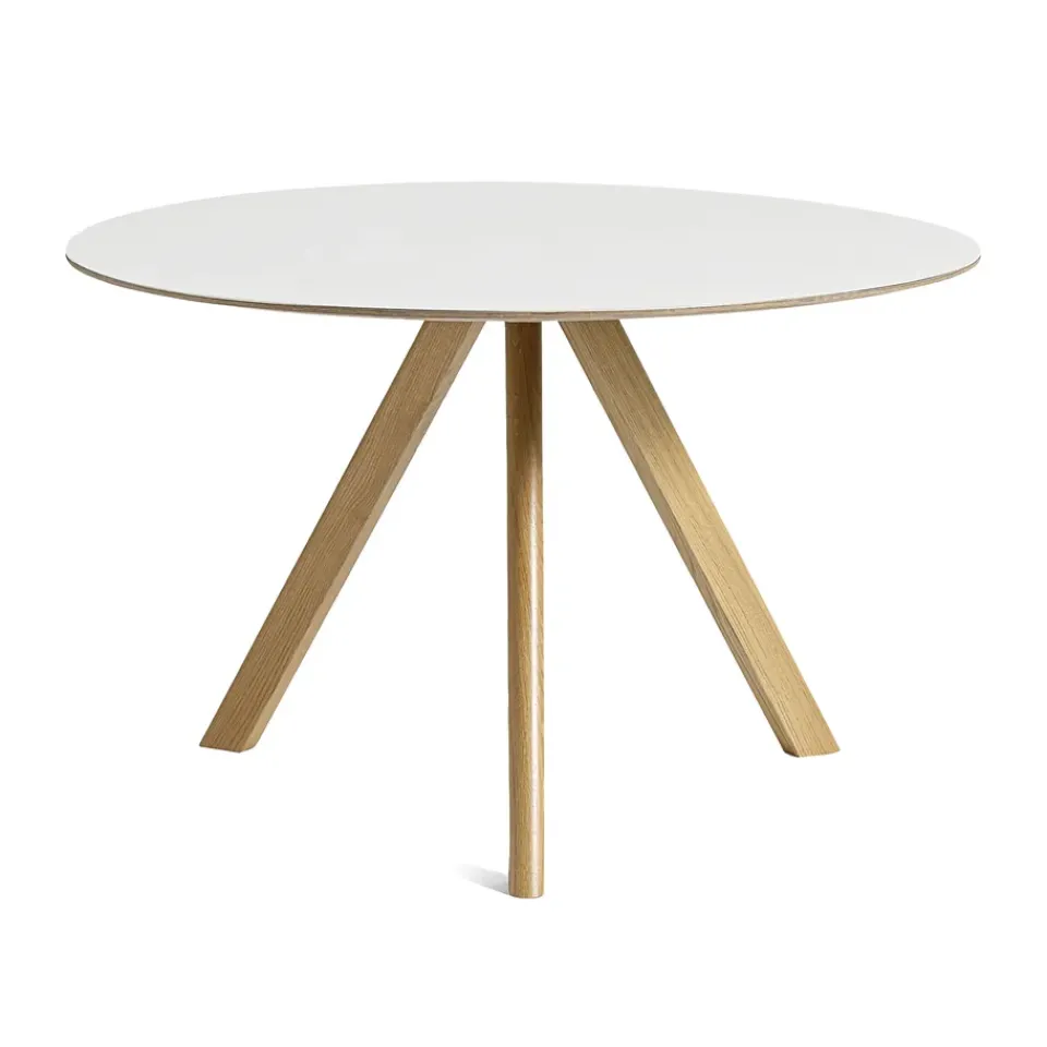 Mesa de comedor CPH20 2.0, Ø120 cm, White laminate-roble lacado*HAY Outlet