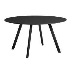 Mesa de comedor CPH25 2.0, Ø140 cm, Black laminate-roble lacado*HAY New