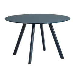 Mesa de comedor CPH25 2.0, Ø120 cm, Smokey blue linoleum-Deep blue*HAY Hot