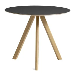 Mesa de comedor CPH20 2.0, Ø90 cm, Black linoleum-roble lacado*HAY Sale