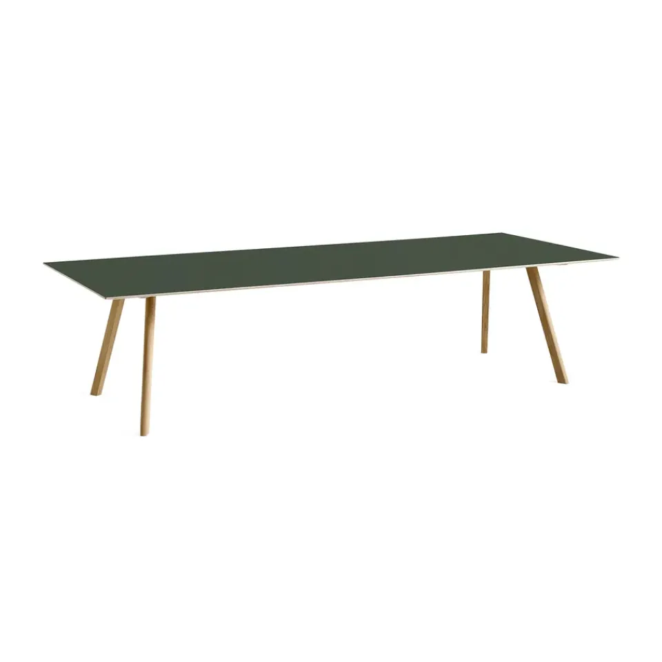 Mesa de comedor CPH30 2.0, 90x300 cm, Green linoleum-roble lacado*HAY Hot