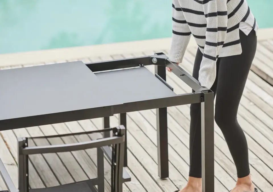 Mesa de comedor extensible Aria 140-200 cm, Black*Fiam Outlet