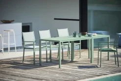 Mesa de comedor extensible Aria 140-200 cm, Sage green*Fiam