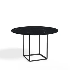 Mesa de comedor Florence redonda, mármol marquina, ø120 cm, soporte*New Works Outlet