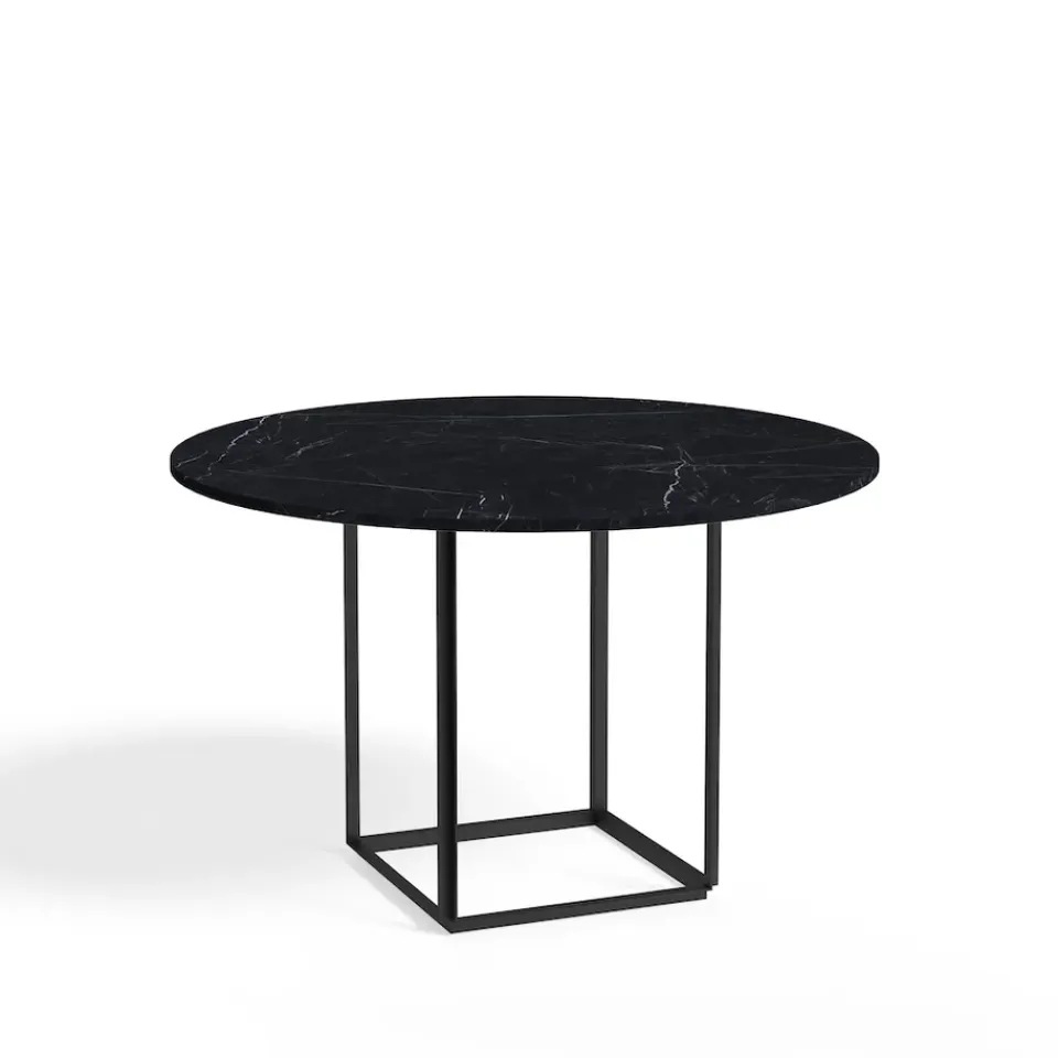 Mesa de comedor Florence redonda, mármol marquina, ø120 cm, soporte*New Works Outlet