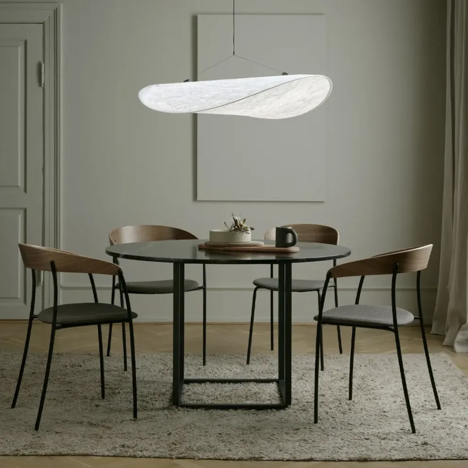 Mesa de comedor Florence redonda, mármol marquina, ø120 cm, soporte*New Works Outlet