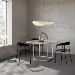 Mesa de comedor Florence redonda, mármol marquina, ø145 cm, soporte*New Works Best