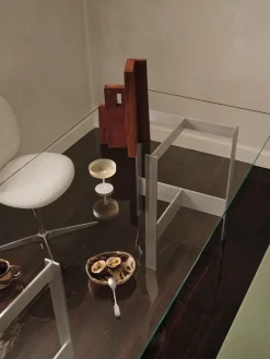 Mesa de comedor Lager 90x200 cm, Glass-aluminium*Ferm Living Online