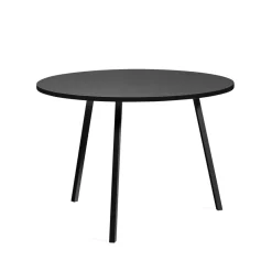 Mesa de comedor Loop Stand redonda, Black linoleum-black, Ø105 cm*HAY New