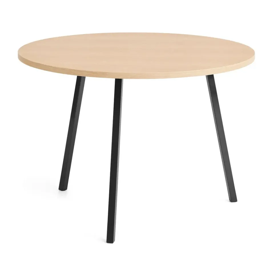 Mesa de comedor Loop Stand Ø105 cm, Black-clear lacq. oak*HAY Discount